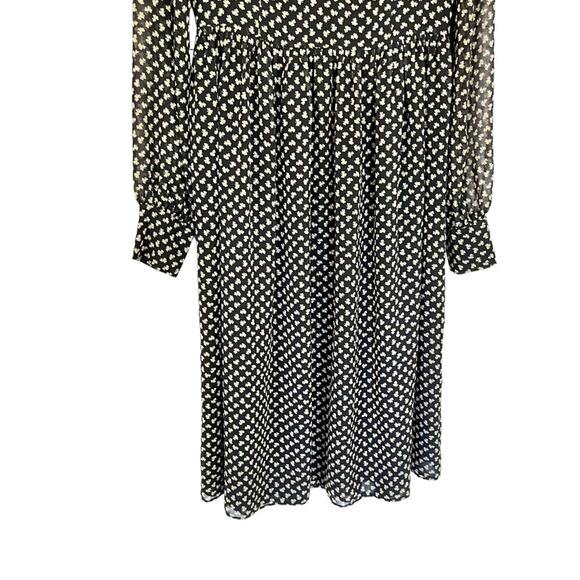 Orla Kiely RARE chiffon clover shamrock ditsy  print midi dress size 6 - Picture 5 of 14